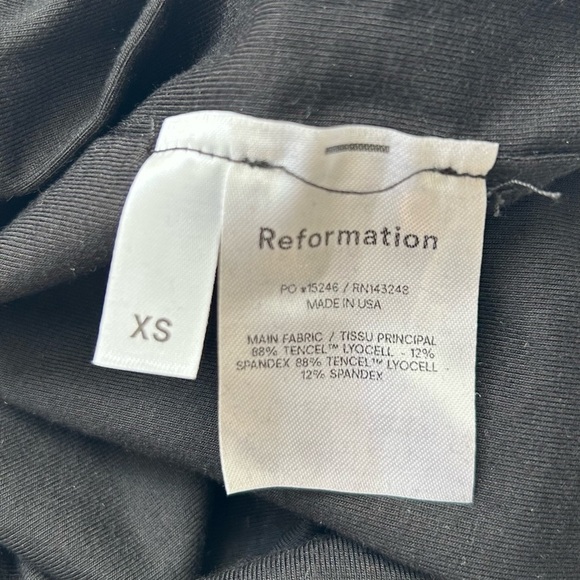 Reformation Black Rumi Sleeveless Mini Dress Padded Shoulders Size XS New - Picture 10 of 15